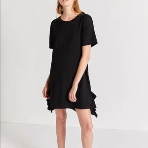Current/Elliott The SS Side Slit Ruffle Dress
